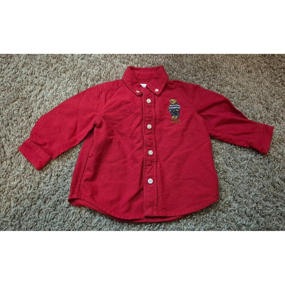 Ralph Lauren boys long sleeve button up size 6 months